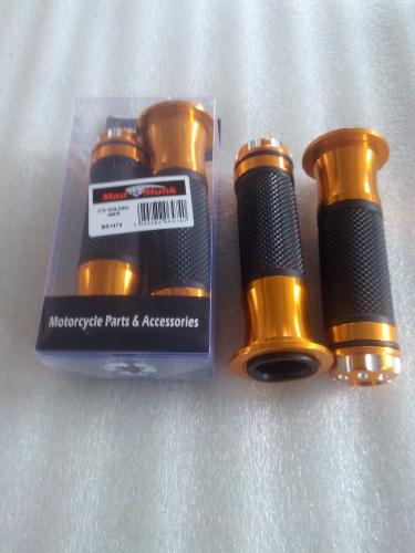 HANDLE BAR GRIPS WITH GOLD  ENDS